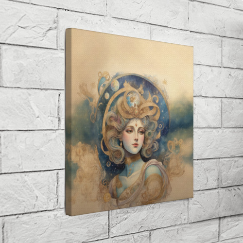 Холст квадратный Ретро иллюстрация богини , цвет 3D печать - фото 3
