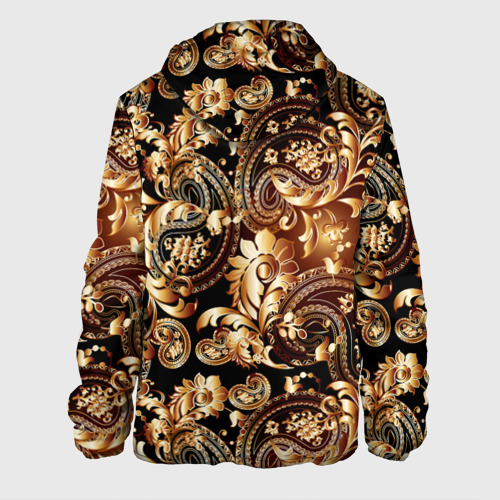Мужская куртка 3D Пейсли золотые узоры, цвет 3D печать - фото 2