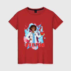 Я доктор – Женская футболка хлопок с принтом купить со скидкой в -20%
