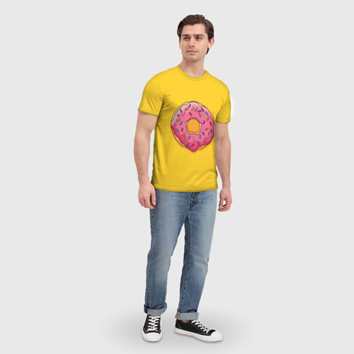 Мужская футболка 3D Пончик Гомера, цвет 3D печать - фото 5