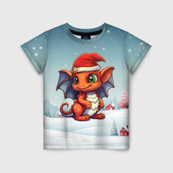 Детская футболка 3D Символ нового 2024 года дракон