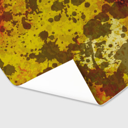 Бумага для упаковки 3D Абстракция - темные пятна на желто-оранжевом - фото 2