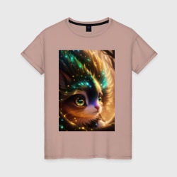 Волшебный котик – Женская футболка хлопок с принтом купить со скидкой в -20%