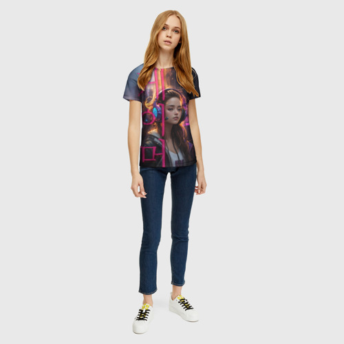 Женская футболка 3D Девушка геймер , цвет 3D печать - фото 5