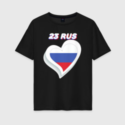 Женская футболка хлопок Oversize 23 регион Краснодарский край