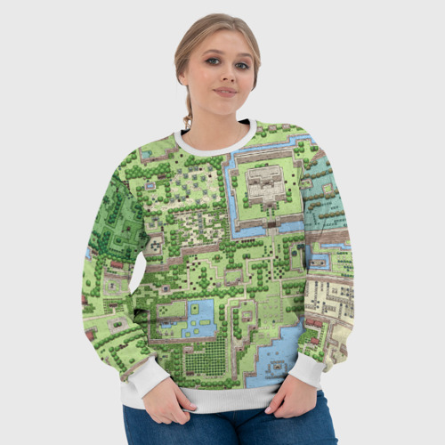 Женский свитшот 3D Zelda:  карта, цвет 3D печать - фото 6