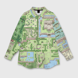 Женская рубашка oversize 3D Zelda:  карта