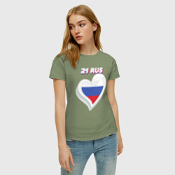 Женская футболка хлопок 21 регион Чувашская Республика - фото 2