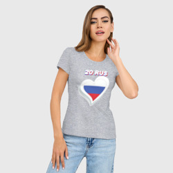 Женская футболка хлопок Slim 20 регион Республика Чечня - фото 2