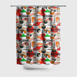 Штора 3D для ванной Best sushi