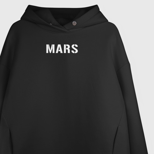 Женское худи Oversize хлопок Mars 30STM, цвет черный - фото 3