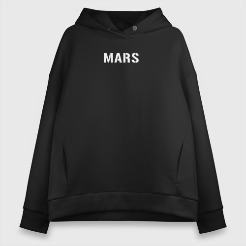 Женское худи Oversize хлопок Mars 30STM, цвет черный