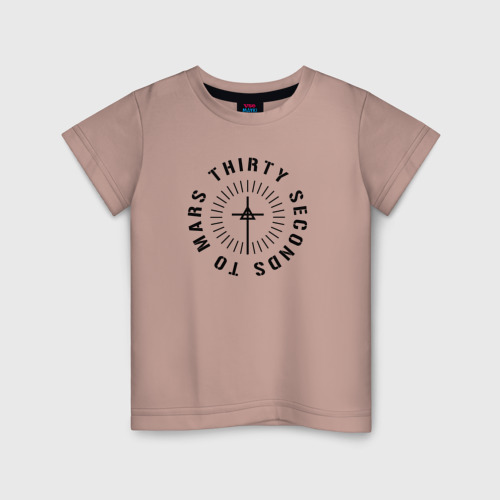 Детская футболка хлопок 30STM logo, цвет пыльно-розовый