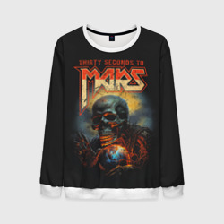 Мужской свитшот 3D Thirty seconds to mars skull