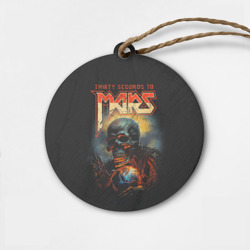 Деревянная игрушка круг Thirty seconds to mars skull