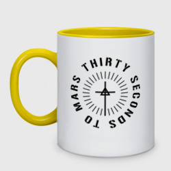 Кружка двухцветная Thirty seconds to mars logotype