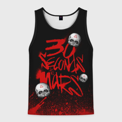 Мужская майка 3D Thirty seconds to mars skulls