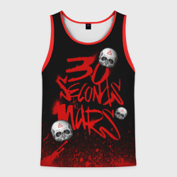 Мужская майка 3D Thirty seconds to mars skulls