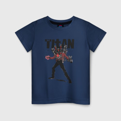 Опасный Титан Спикермен – Детская футболка хлопок с принтом купить со скидкой в -20%