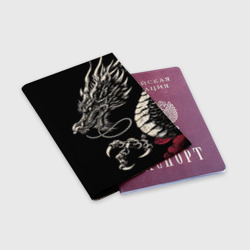 Обложка для паспорта матовая кожа Japanese dragon - irezumi - art - фото 2