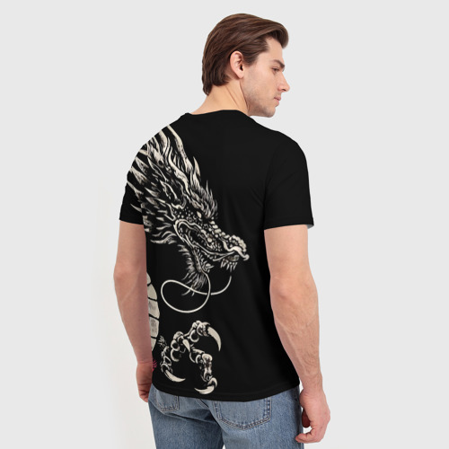 Мужская футболка 3D Japanese dragon - irezumi - art, цвет 3D печать - фото 4