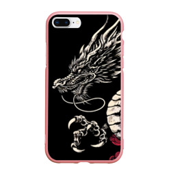 Чехол для iPhone 7Plus/8 Plus матовый Japanese dragon - irezumi - art