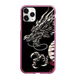 Чехол для iPhone 11 Pro матовый Japanese dragon - irezumi - art
