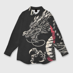 Мужская рубашка oversize 3D Japanese dragon - irezumi - art