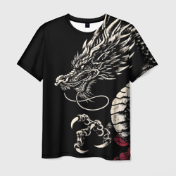 Мужская футболка 3D Japanese dragon - irezumi - art