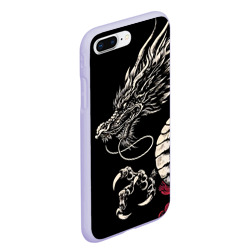 Чехол для iPhone 7Plus/8 Plus матовый Japanese dragon - irezumi - art - фото 2