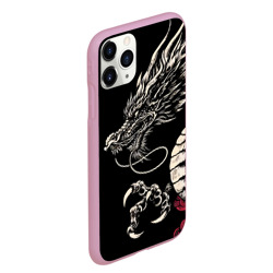 Чехол для iPhone 11 Pro Max матовый Japanese dragon - irezumi - art - фото 2