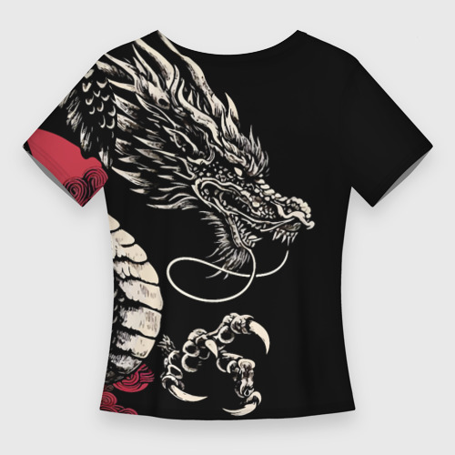 Женская футболка 3D Slim Japanese dragon - irezumi - art, цвет 3D печать - фото 2