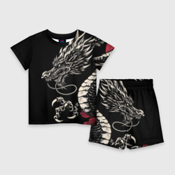 Детский костюм с шортами 3D Japanese dragon - irezumi - art