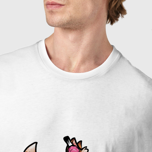 Мужская футболка хлопок с принтом Лисичка на катке, фото #4