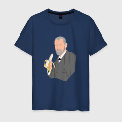 Мужская футболка хлопок Зигмунд Фрейд с бананом