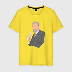 Мужская футболка хлопок Зигмунд Фрейд с бананом