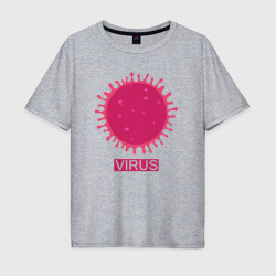 Мужская футболка хлопок Oversize Pink virus