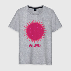 Pink virus – Мужская футболка хлопок с принтом купить со скидкой в -20%