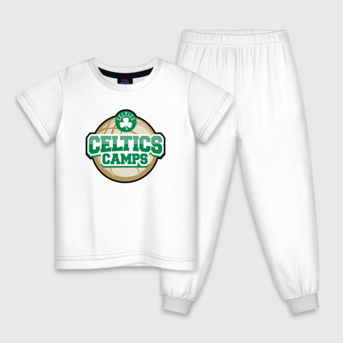 Детская пижама хлопок с принтом Celtics camps, вид спереди #2
