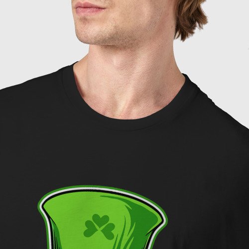 Мужская футболка хлопок Ирландский эльф, цвет черный - фото 6