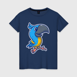 Попугайчик – Женская футболка хлопок с принтом купить со скидкой в -20%