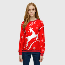 Женский свитшот 3D Christmas deer - фото 2