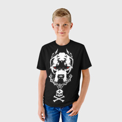 Детская футболка 3D Стаффордшир с черепом - фото 2