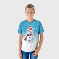 Детская футболка 3D Веселый снеговичок - фото 2