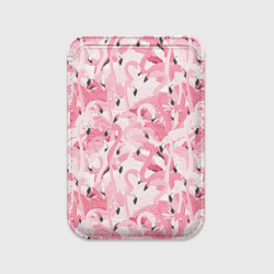 Картхолдер Magsafe магнитный Стая розовых фламинго