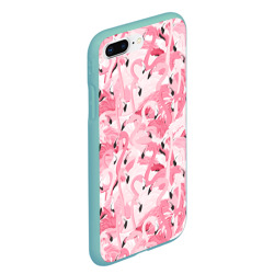 Чехол для iPhone 7Plus/8 Plus матовый Стая розовых фламинго - фото 2