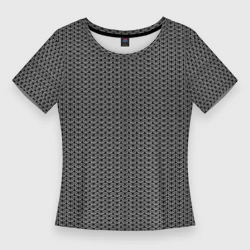 Женская футболка 3D Slim Кованная металлическая кольчуга