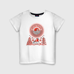 Детская футболка хлопок Архангельск в стиле мезенской росписи