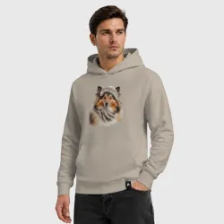 Мужская толстовка хлопок Шелти в шапке - фото 2