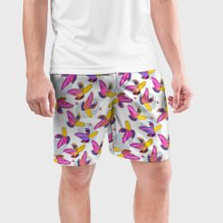 Мужские шорты спортивные Разноцветный банан - фото 2